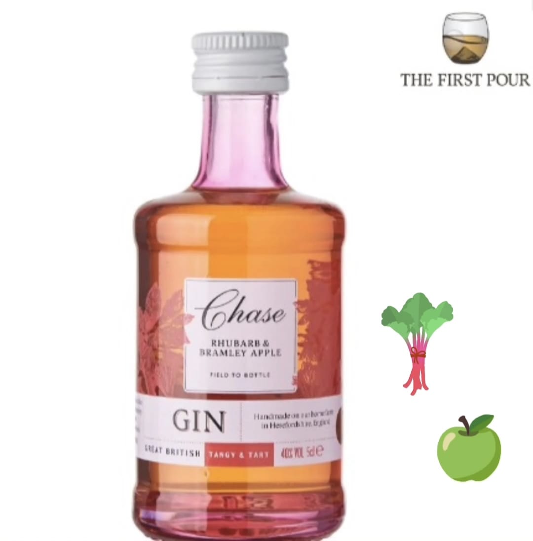 Chase Gin Minis Bundle of 3 x 5CL 40% (Pink Grapefruit & Pomelo,  Hedgerow Elderflower, Rhubarb & Bramley Apple)