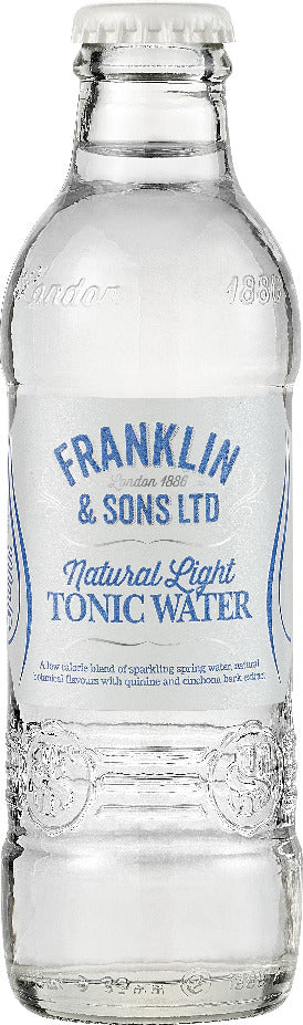 Franklin & Sons Natural Light Tonic Water (24 x 200ml bottles)