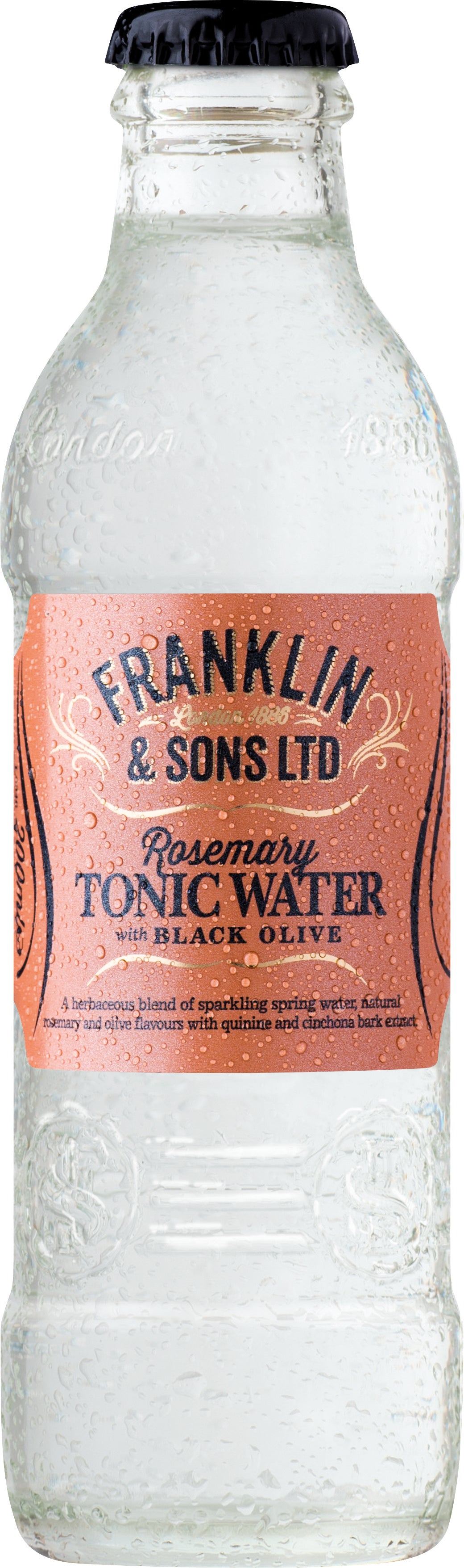 Franklin & Sons Rosemary Tonic Water with Black Olive (24 x 200ml bottles)