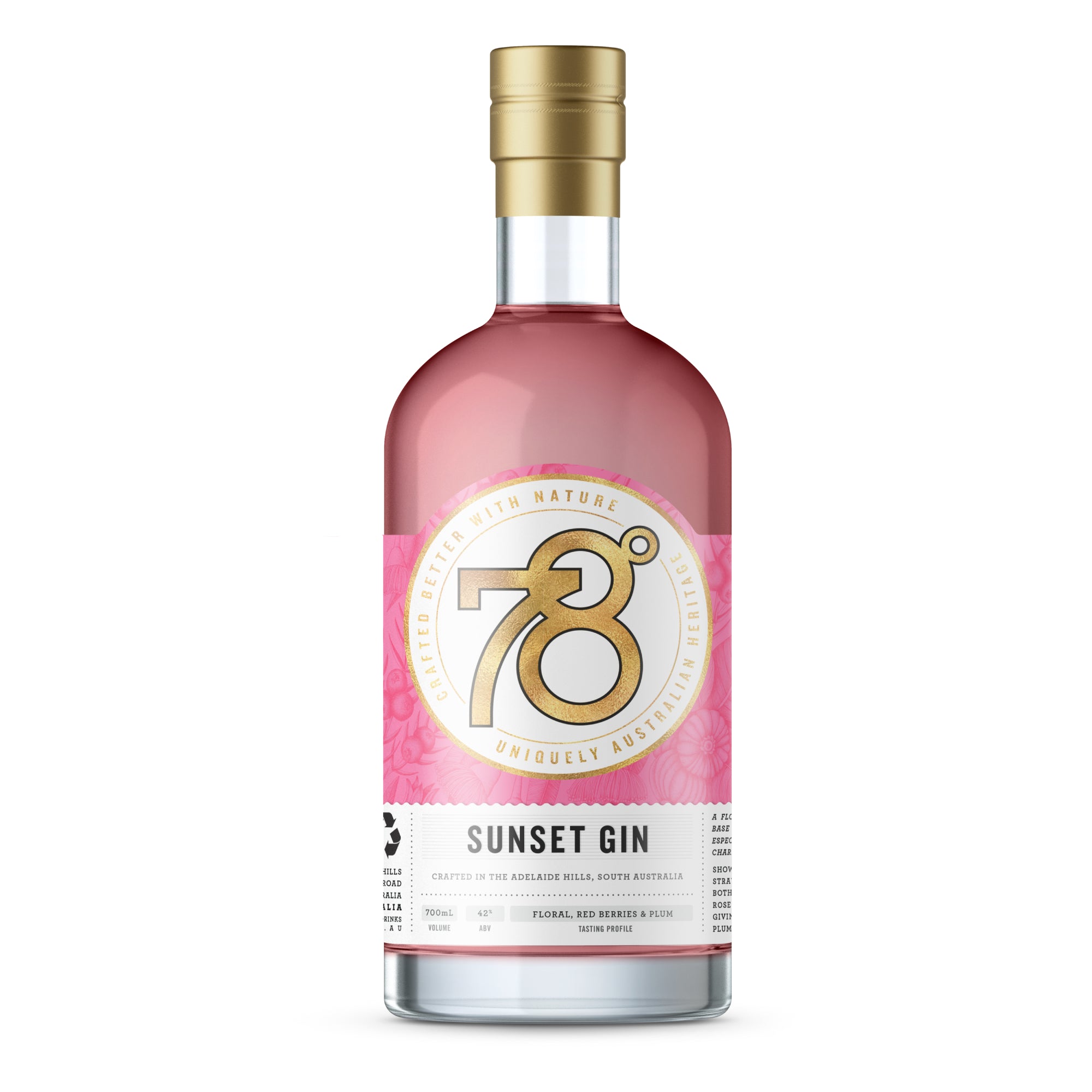 Adelaide Hills Distillery 78 Degree Sunset 'Pink' Gin