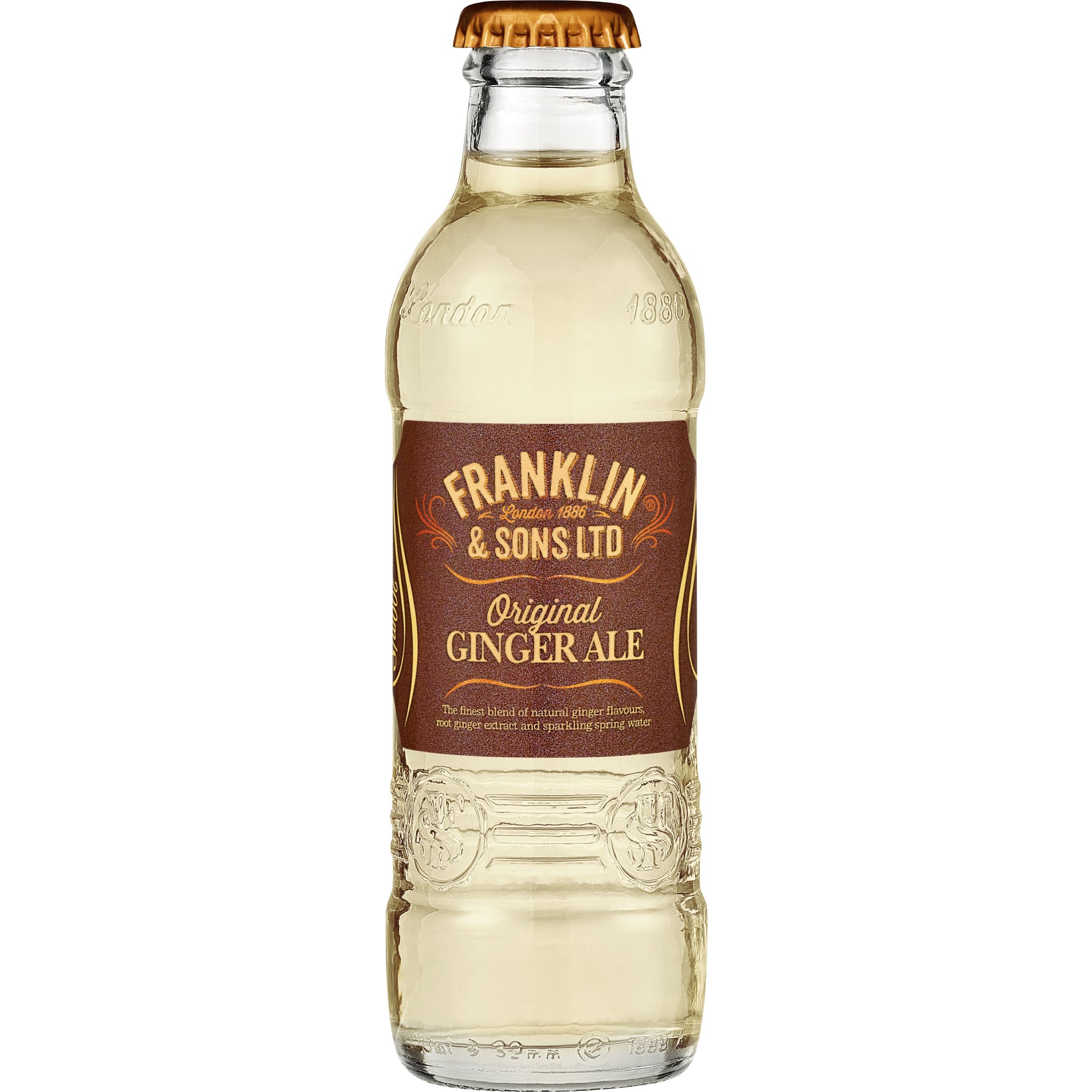 Franklin & Sons Tonic Water (Case of 24 x 200 mL) - Ginger Ale