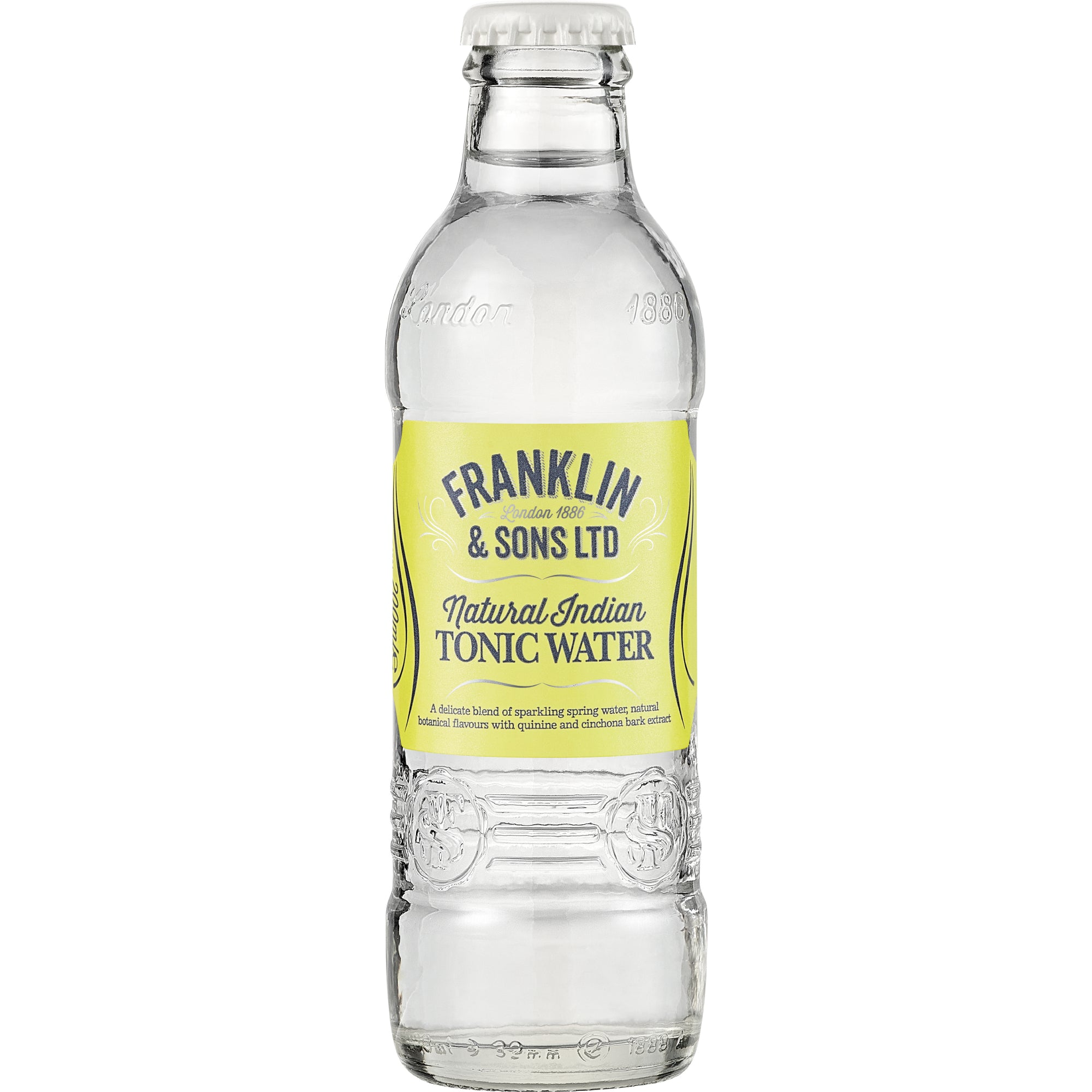 Franklin & Sons Tonic Water (Case of 24 x 200 mL) - Natural Indian Tonic Water